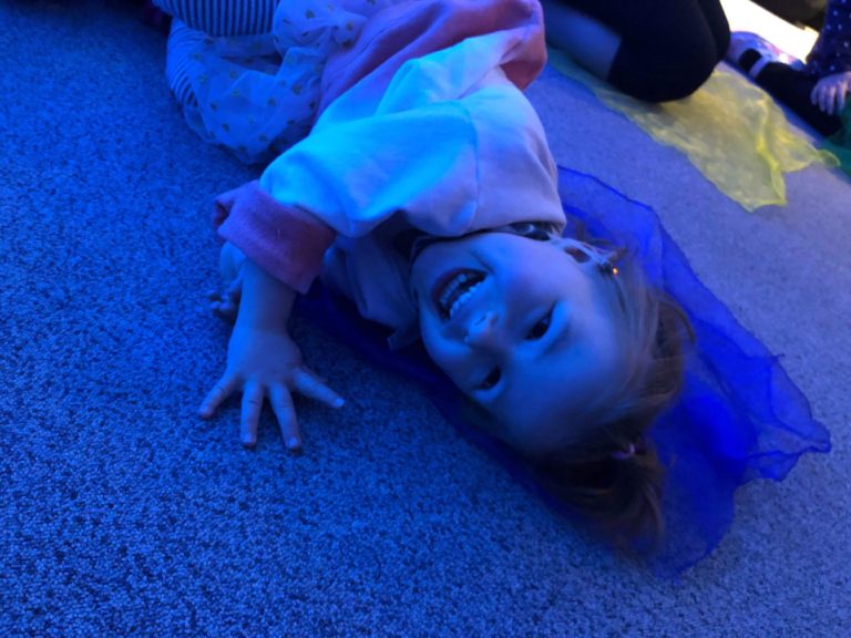 Child in sensory room at SNAPS