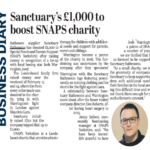 Sanctuary's £1,000 to boost SNAPS charity