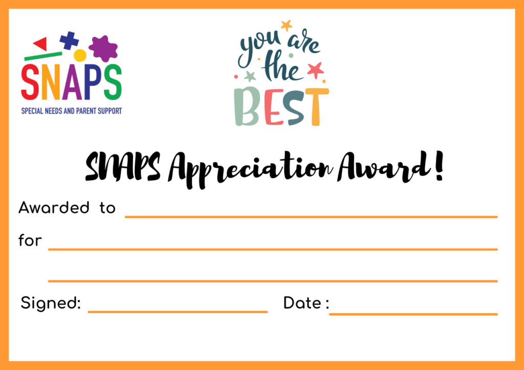 SNAPS Appreciation Award