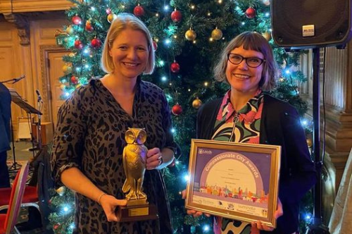Lucy and Ali at the Compassionate City Awards