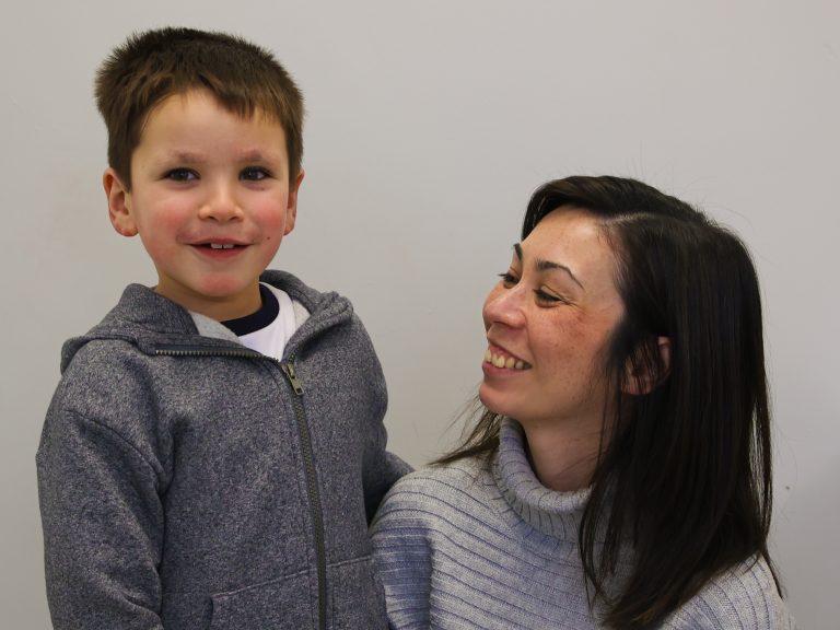 Oliver with his mum, Jenny