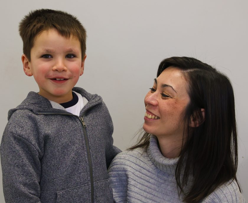 Oliver with his mum, Jenny