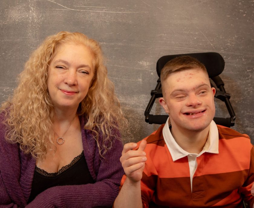 Sam with her son, Dan