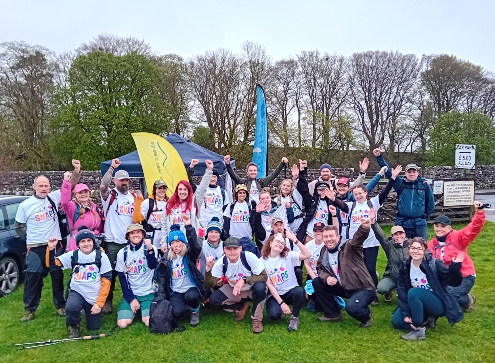 Photo of large group of walkers together