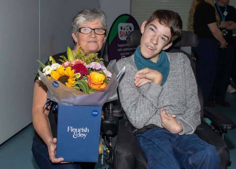 SNAPS trustee Debbie with her son Lewis